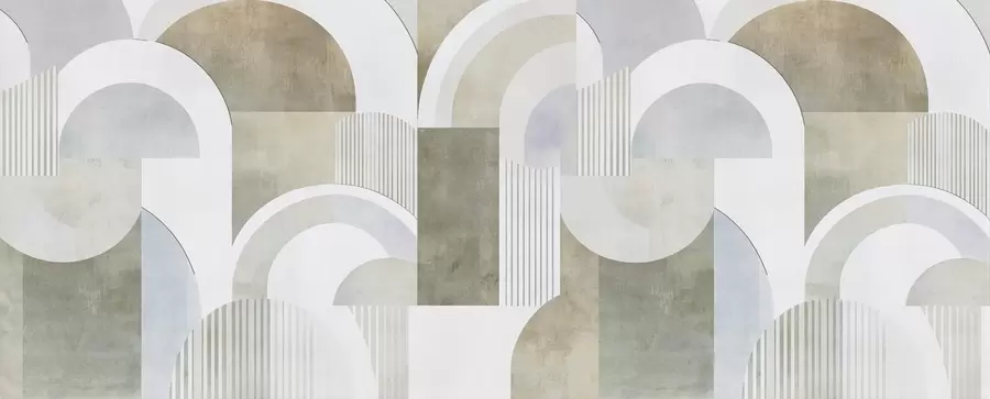 Фототапет Абстрактна геометрия в стил ар деко с ретро ефект w04079