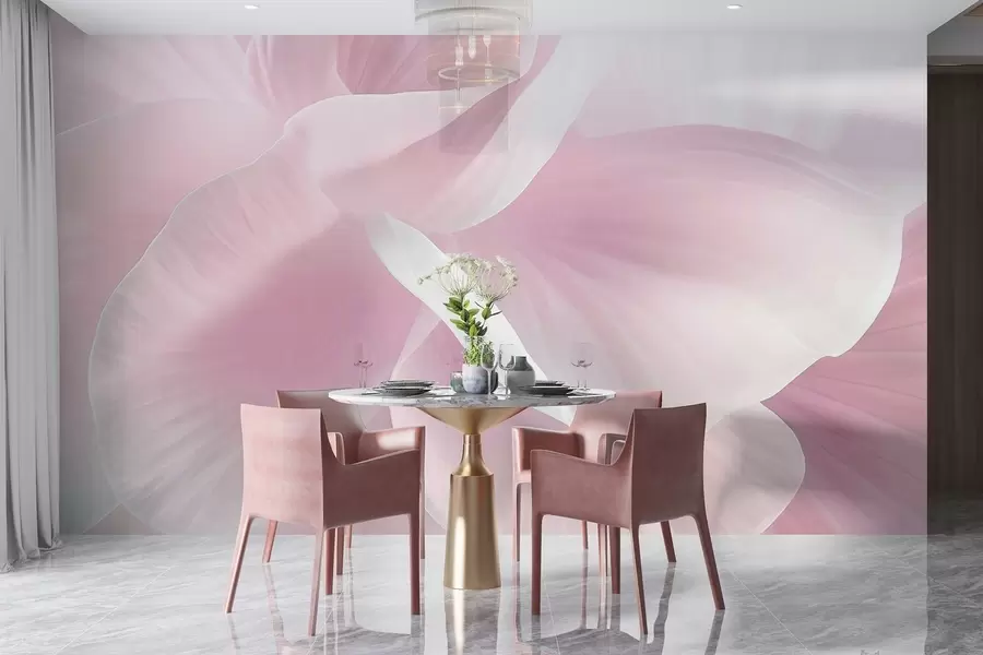 Фототапет Абстрактно текстурирано цвете с деликатни венчелистчета, меко осветление, елегантна композиция, минималистична естетика w09211v1