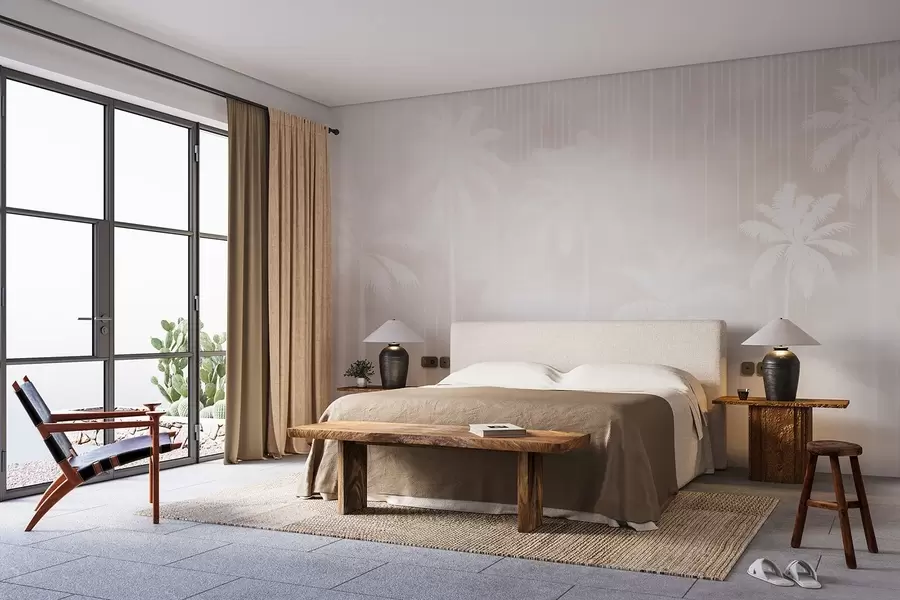 Фототапет Мъгла с палми w04180v2