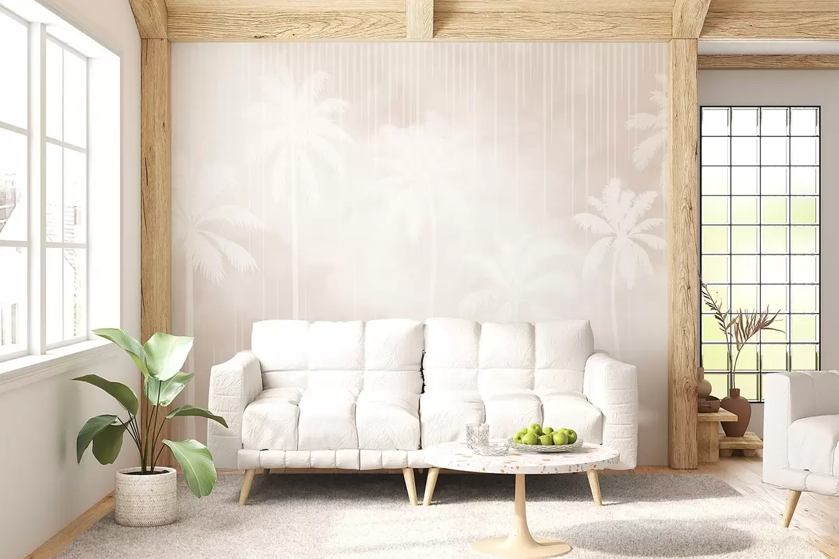 Фототапет Мъгла с палми w04180v2