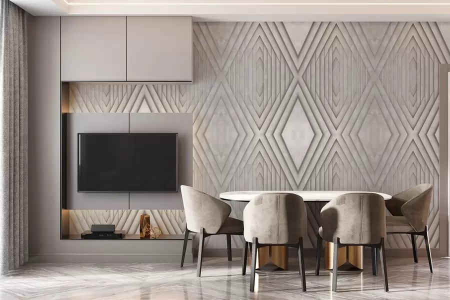 Фототапет имитация на дървени плоскости в бежови цветове w04168