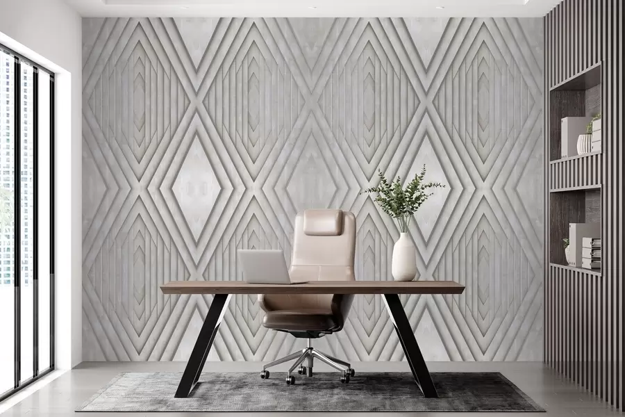 Фототапет имитация на дървени плоскости в бежови цветове w04168