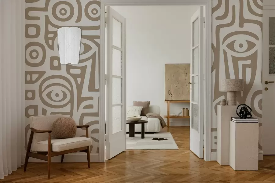 Фототапет Стилизирани детайли на лицето w04186v2