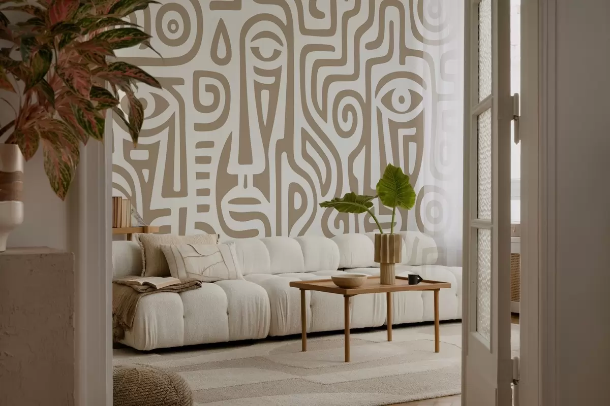 Фототапет Стилизирани детайли на лицето w04186v2