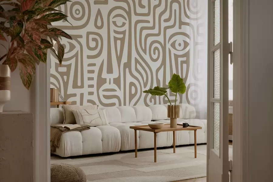 Фототапет Стилизирани детайли на лицето w04186v2