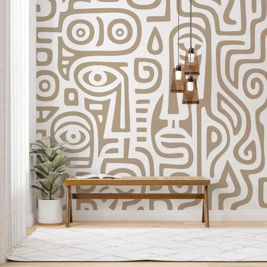 Фототапет Стилизирани детайли на лицето w04186v2