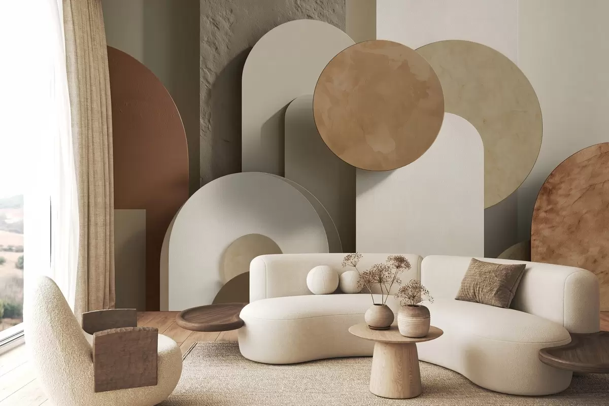 Фототапет геометрия със симулация на обем w04208