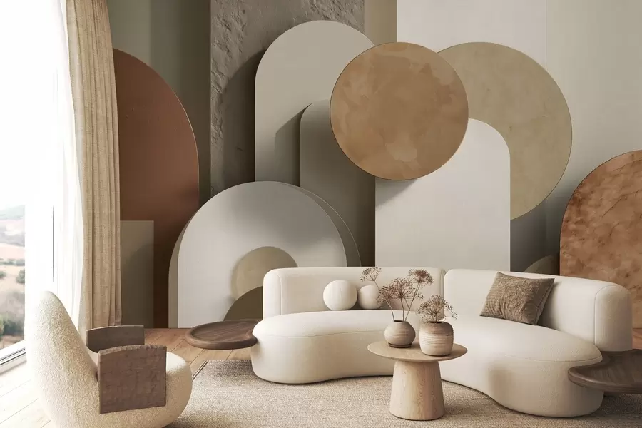 Фототапет геометрия със симулация на обем w04208