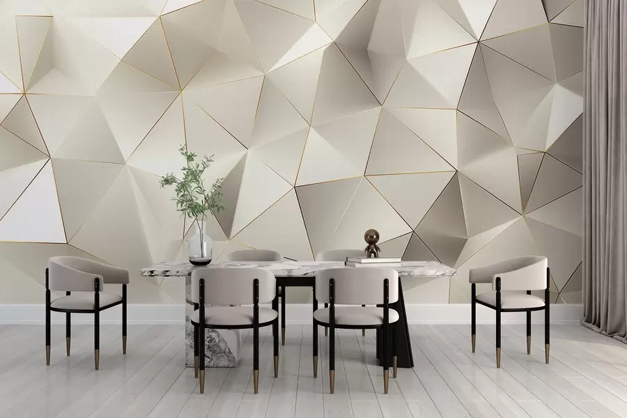 Фототапет геометрия, абстракция, светлина, фасети, модел, структура w04236