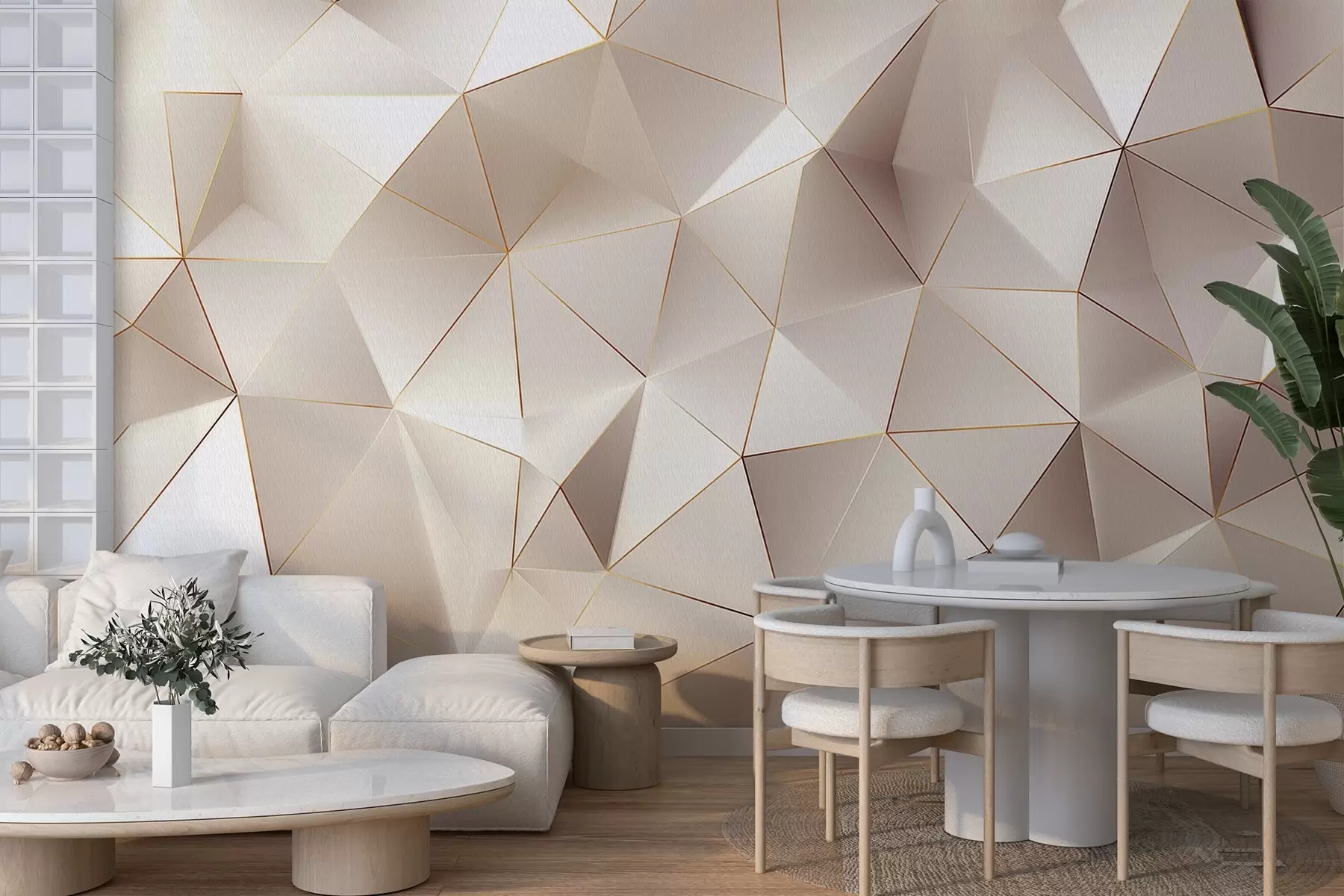 Фототапет геометрия, абстракция, светлина, фасети, модел, структура w04236v1