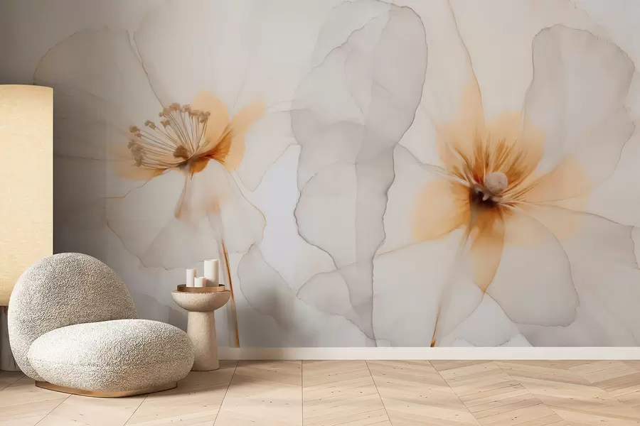 Фототапет Цветя имитация на акварел w04235