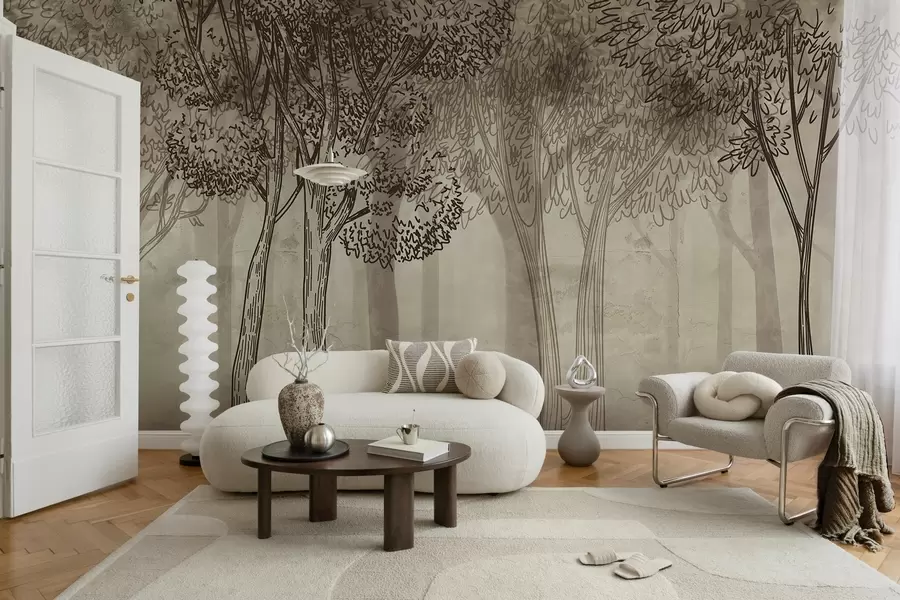 Фототапет Буйни листни дървета w04251