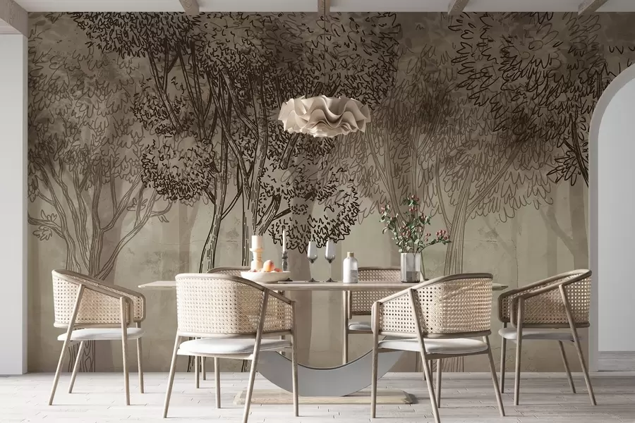 Фототапет Буйни листни дървета w04251