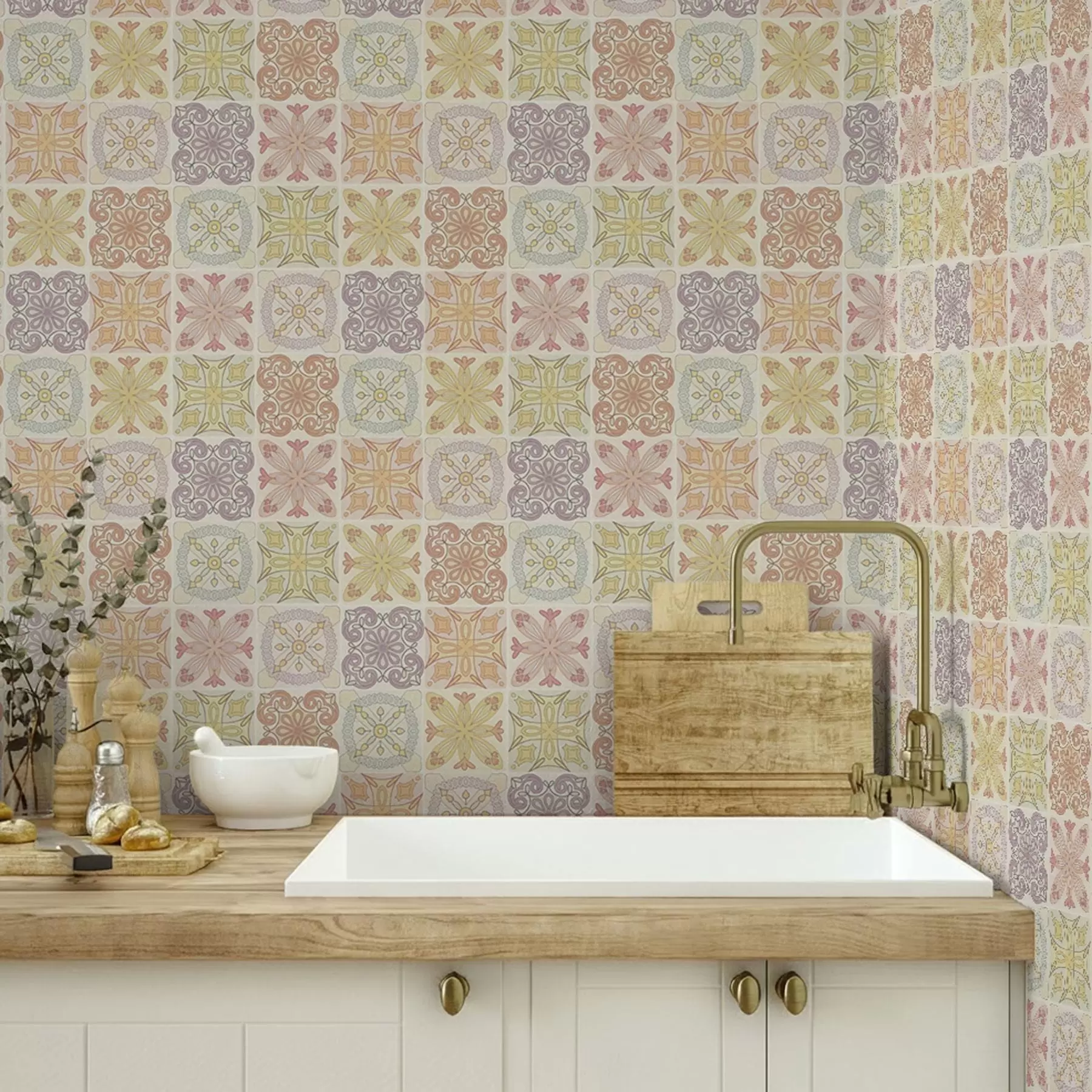 Фототапет Цветни геометрични орнаменти от плочки a00284