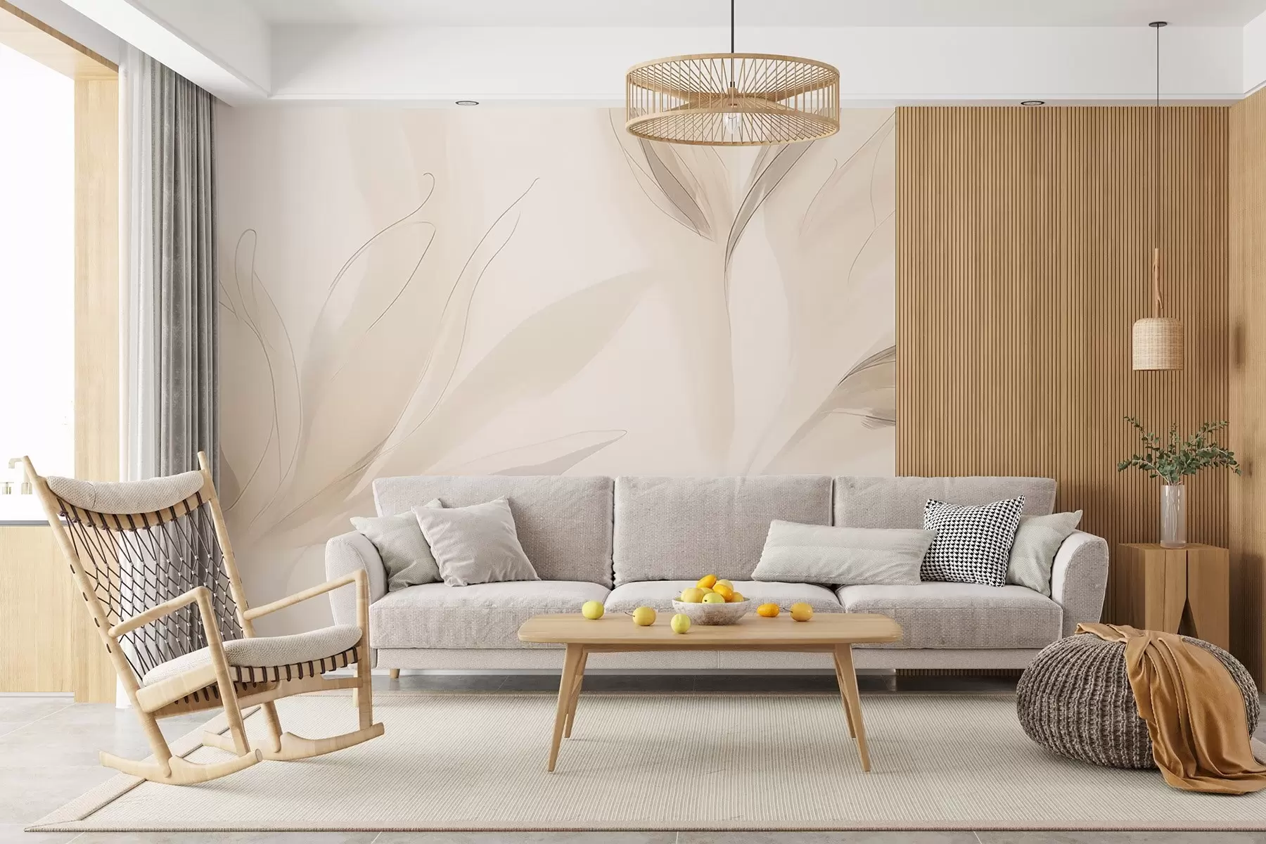 Фототапет Леки абстрактни листа w04243