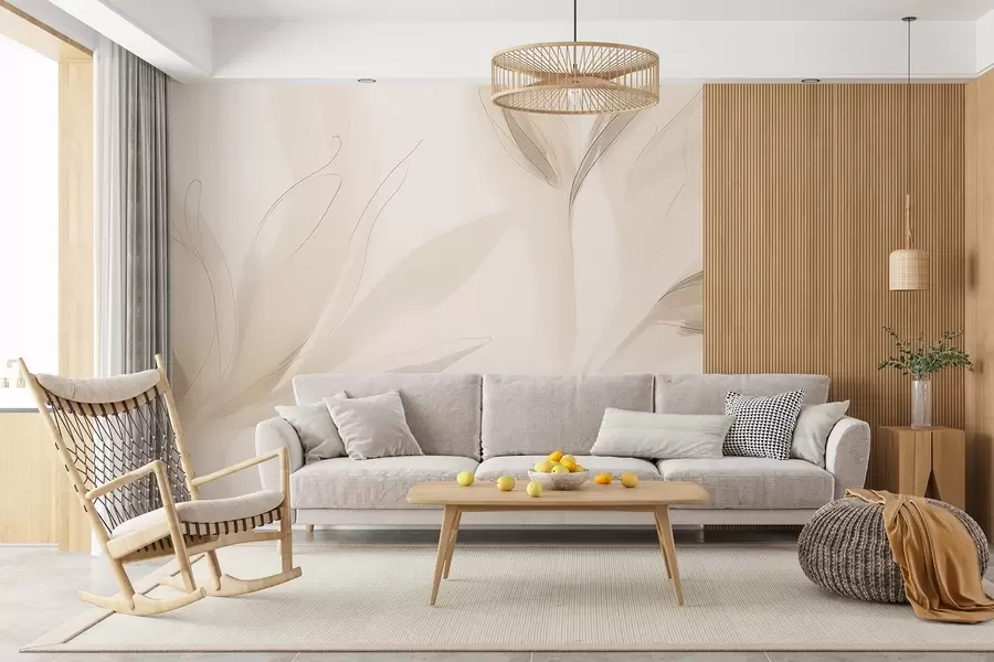 Фототапет Леки абстрактни листа w04243