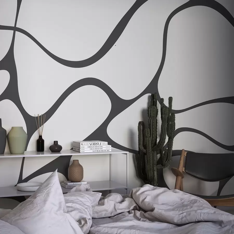 Фототапет Абстрактен модел с извити линии w04274