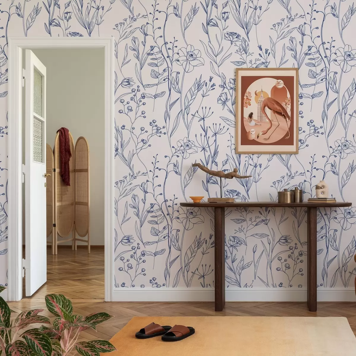 Тапети Минималистични диви цветя