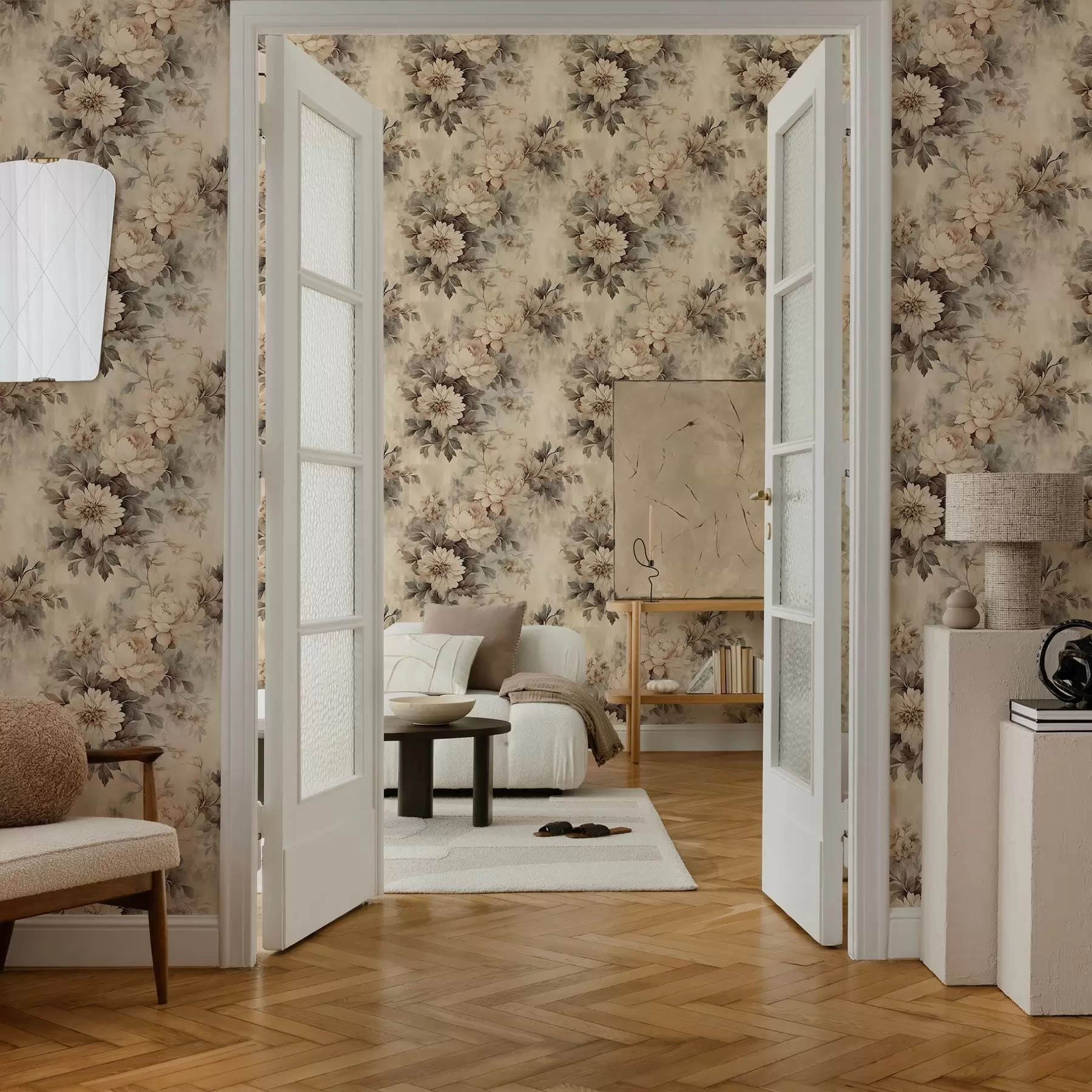 Фототапет Реколта акварелни цветя