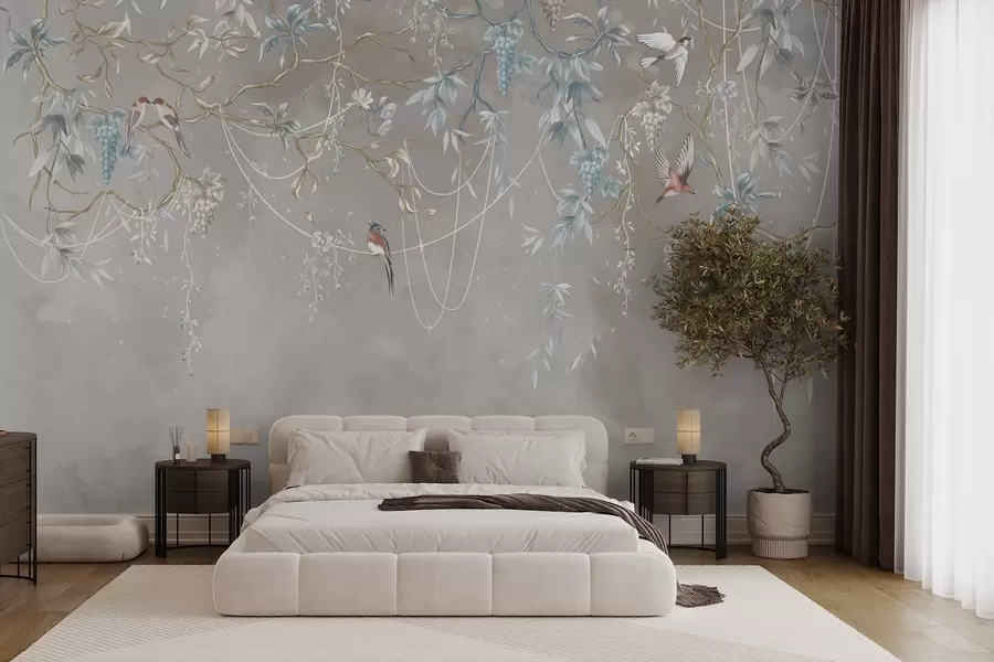 Фототапет Същата тема, но със синьо грозде w04302v1