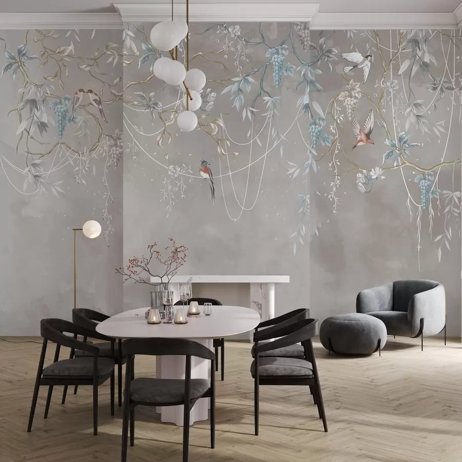 Фототапет Същата тема, но със синьо грозде w04302v1