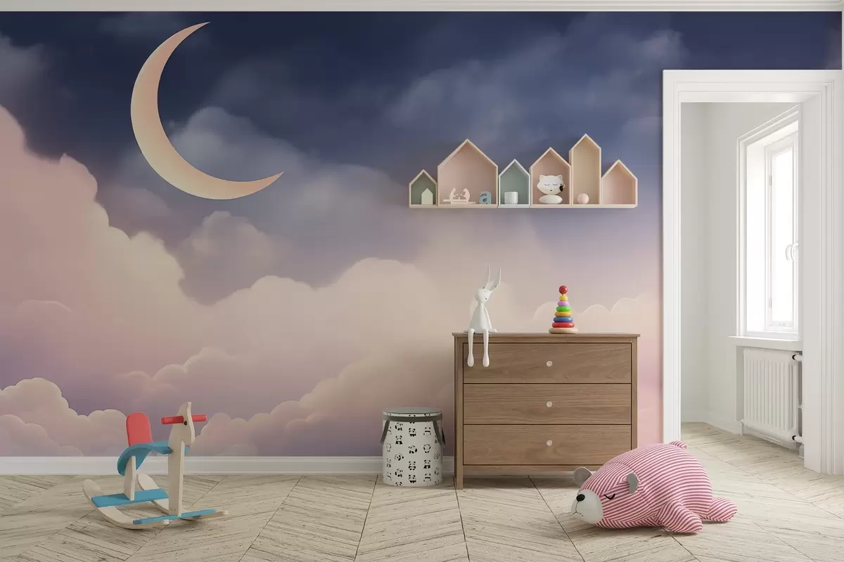 Фототапет Облаци и луна w04330