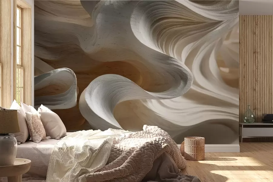 Фототапет Имитация на дървени вълни w04316