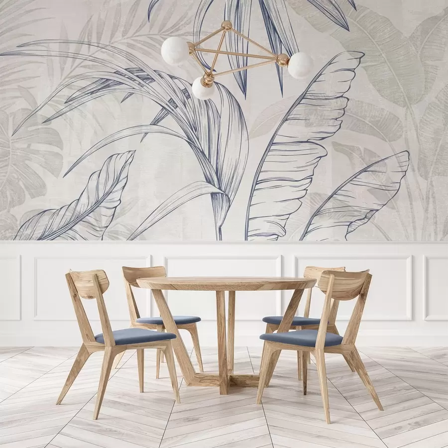 Фототапет Листа на фон с имитация на размазване и текстура w04362v1