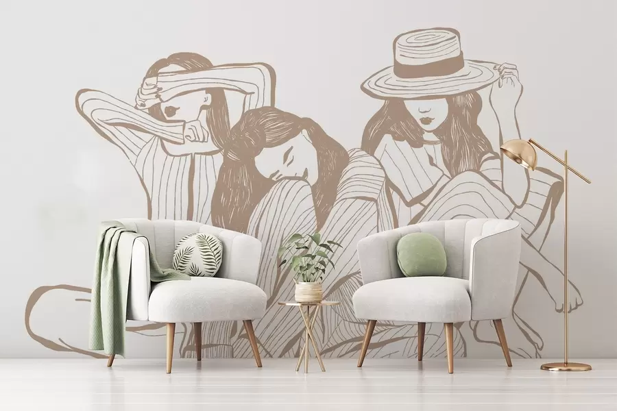 Фототапет Момичешки нюанси на бежовото w04384v2