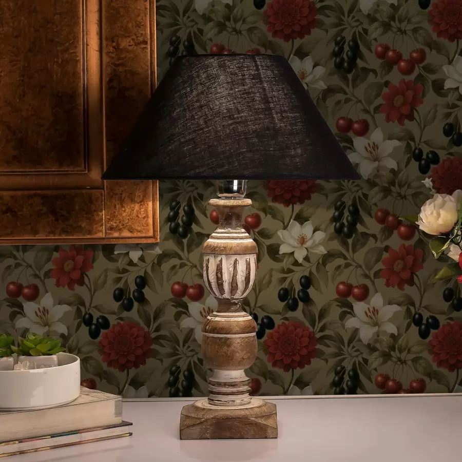 Фототапет Череши, цветя и черни маслини a00384