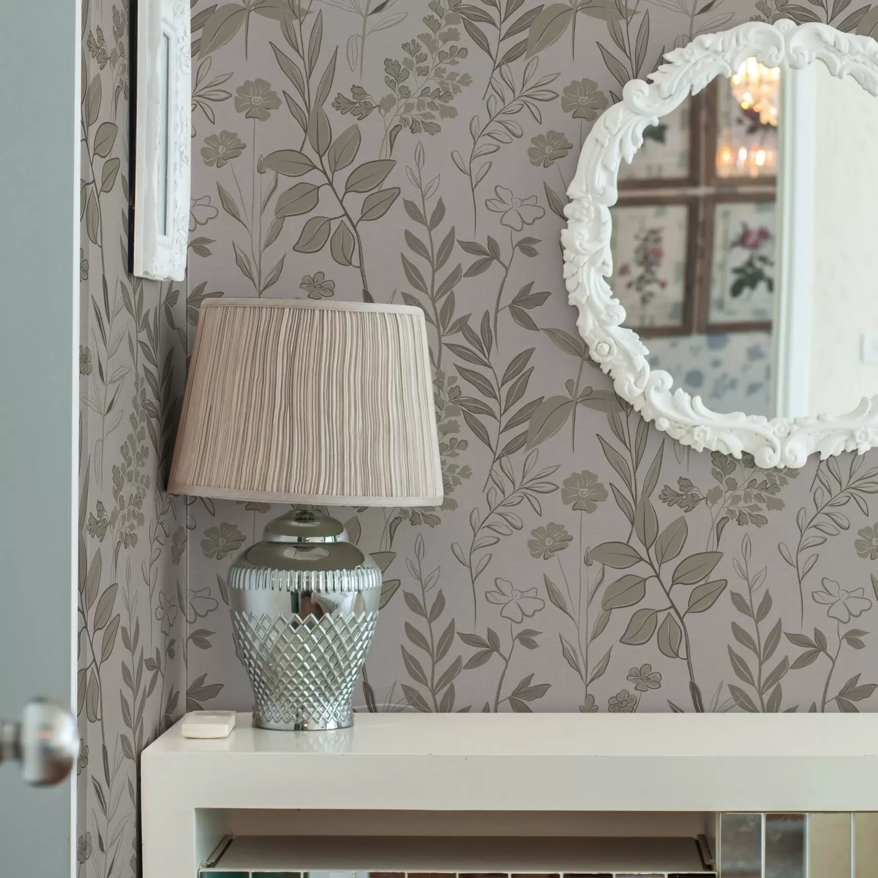 Фототапет Ескизни диви цветя в естествени тонове a00432