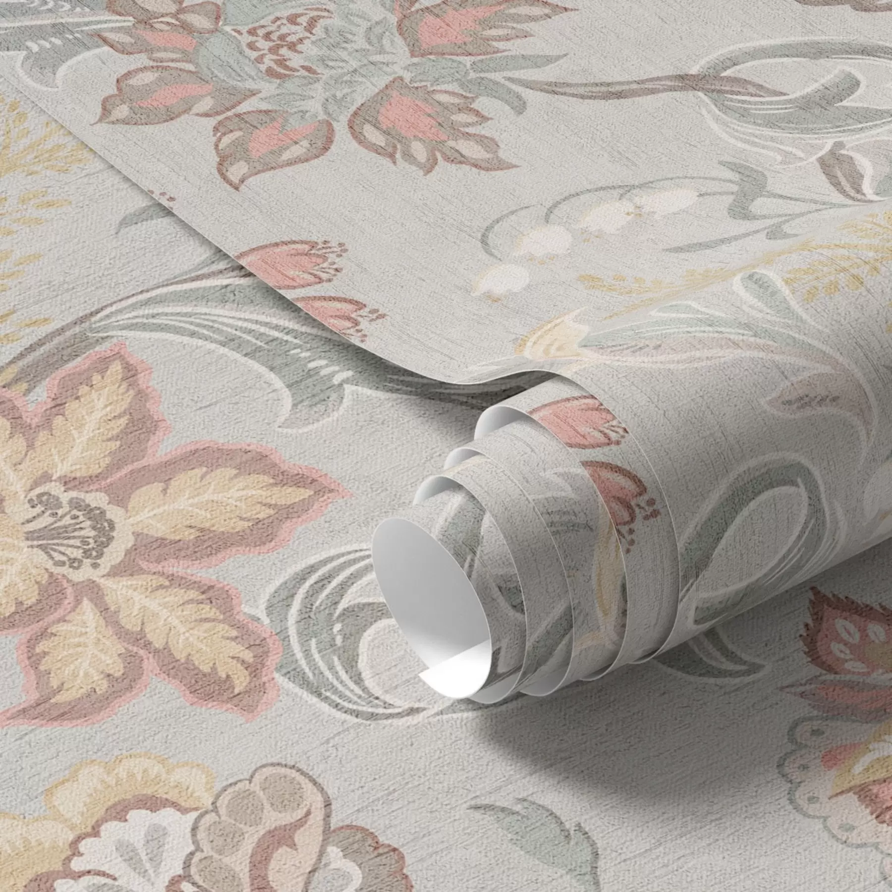 Фототапет Реколта пастелни цветя на сив фон a00459