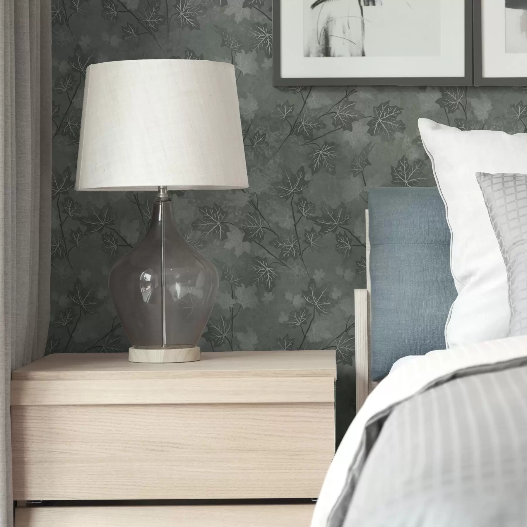 Фототапет Матови кленови листа в меки зелени тонове a00464