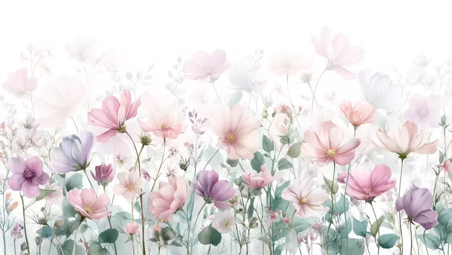 Фототапет деликатни диви цветя w04171
