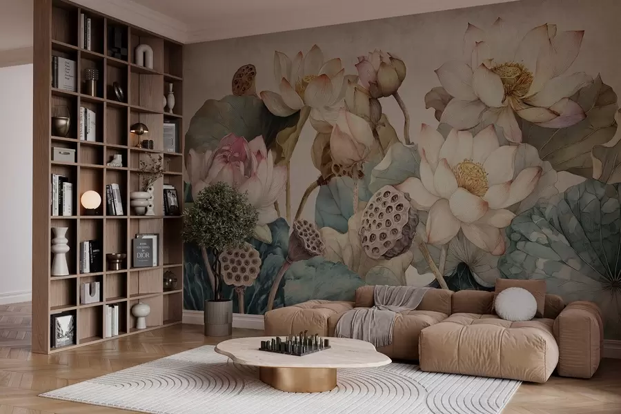 Фототапет водни лилии с голяма текстура w04309