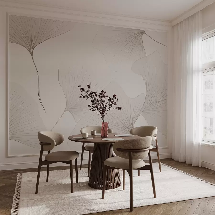 Фототапет Прозрачни листа от гинко w04433v1