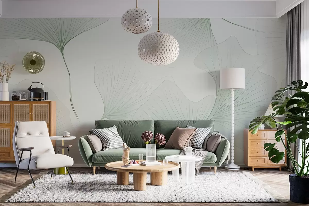 Фототапет Прозрачни листа от гинко w04433v2