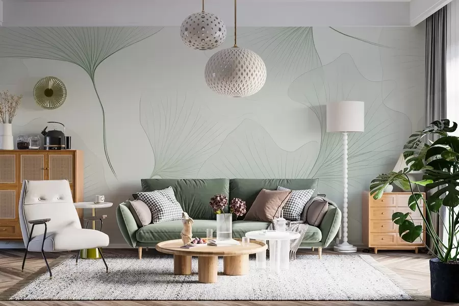 Фототапет Прозрачни листа от гинко w04433v2