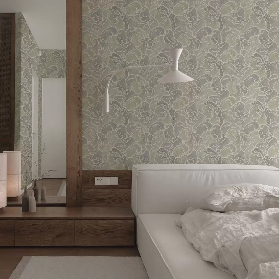 Фототапет Абстрактни вълни в пастелни тонове a00285