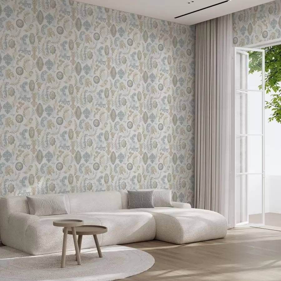 Фототапет Класически орнамент с медальони и шарки a00319