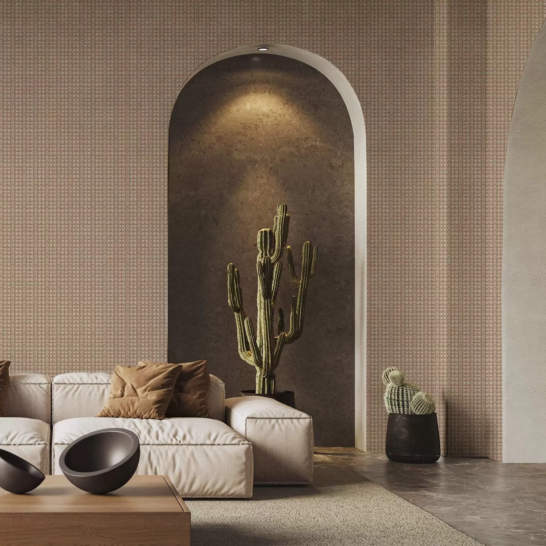 Фототапет Орнамент на райета с червени цветя a00341