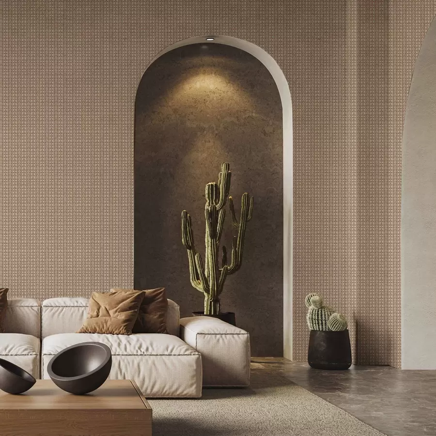 Фототапет Орнамент на райета с червени цветя a00341