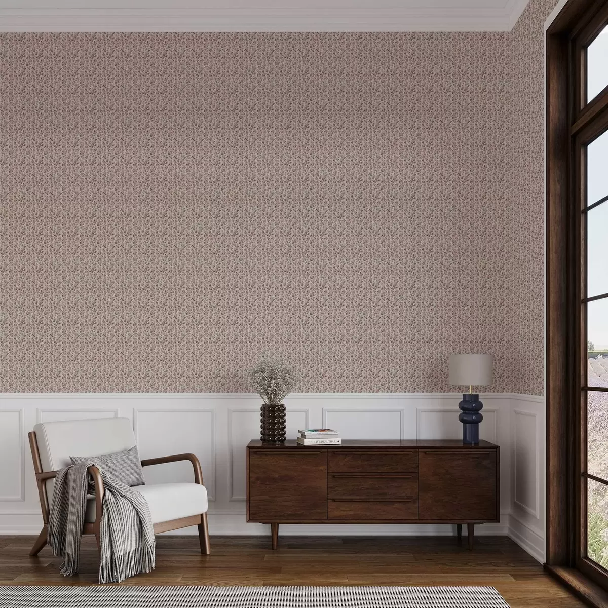 Тапети Розови рози на бежов фон a00346