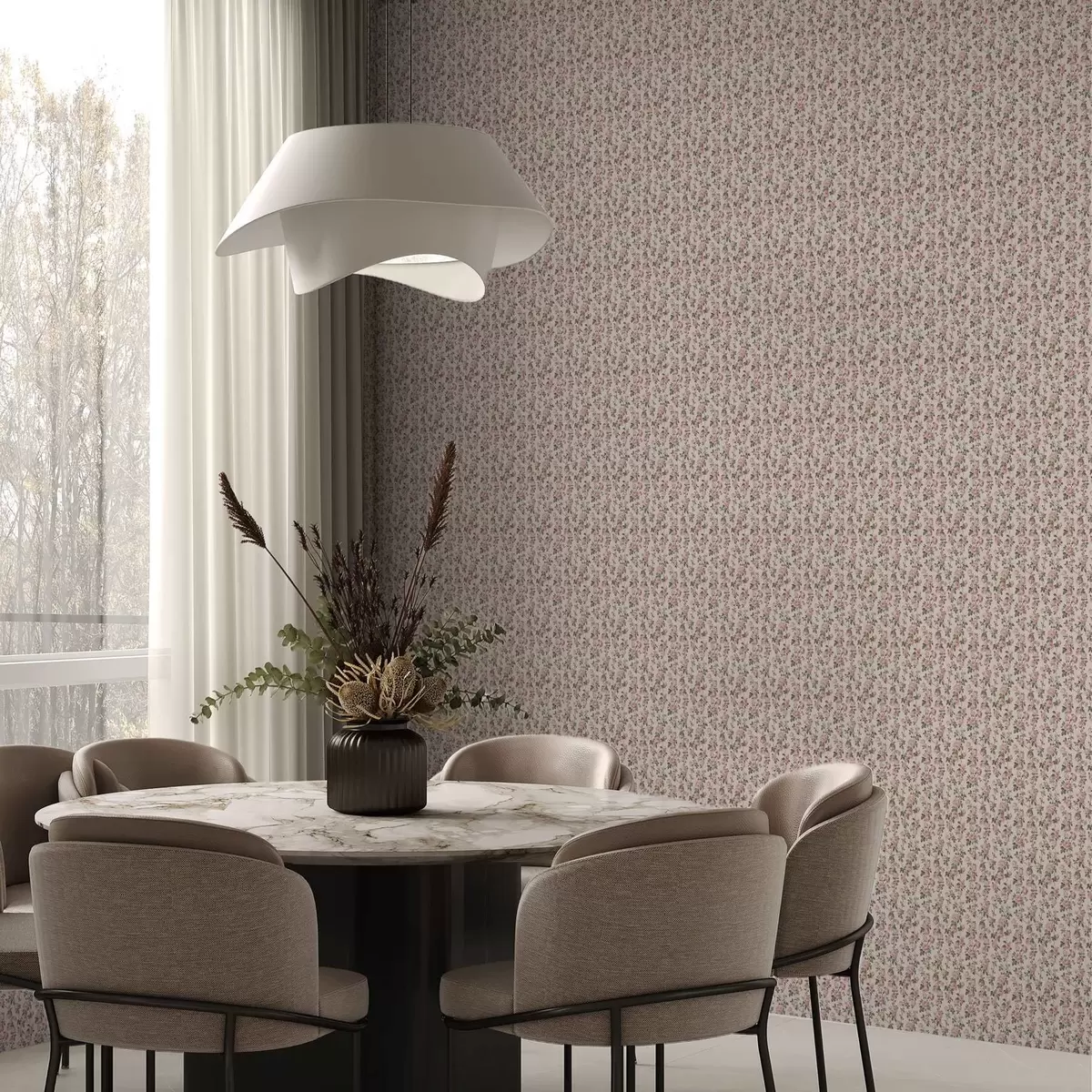 Тапети Розови рози на бежов фон a00346