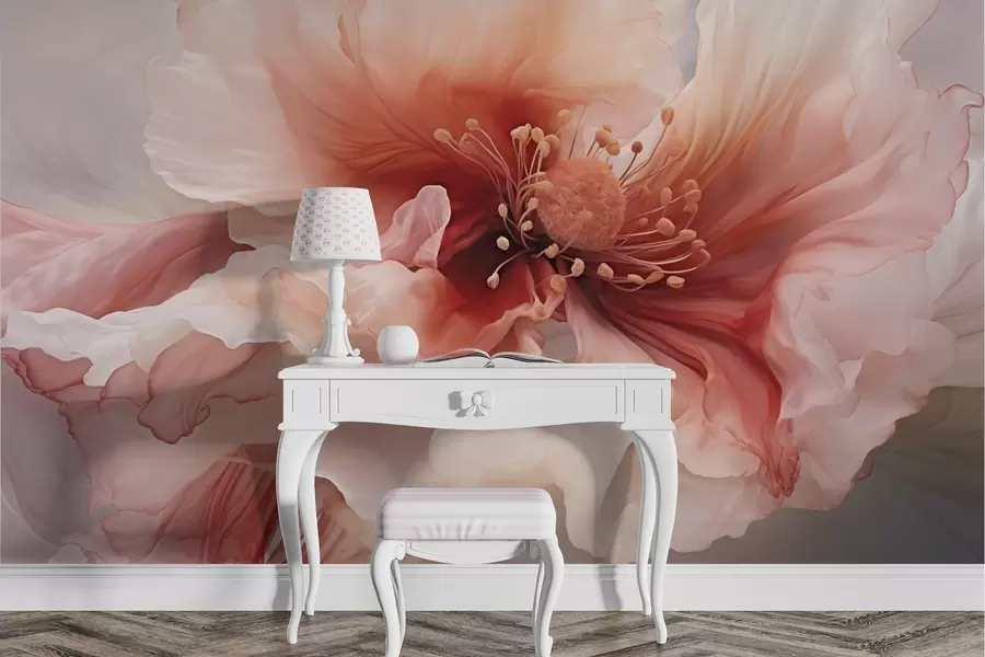 Фототапет Голямо цвете в червени и розови тонове w04446v2