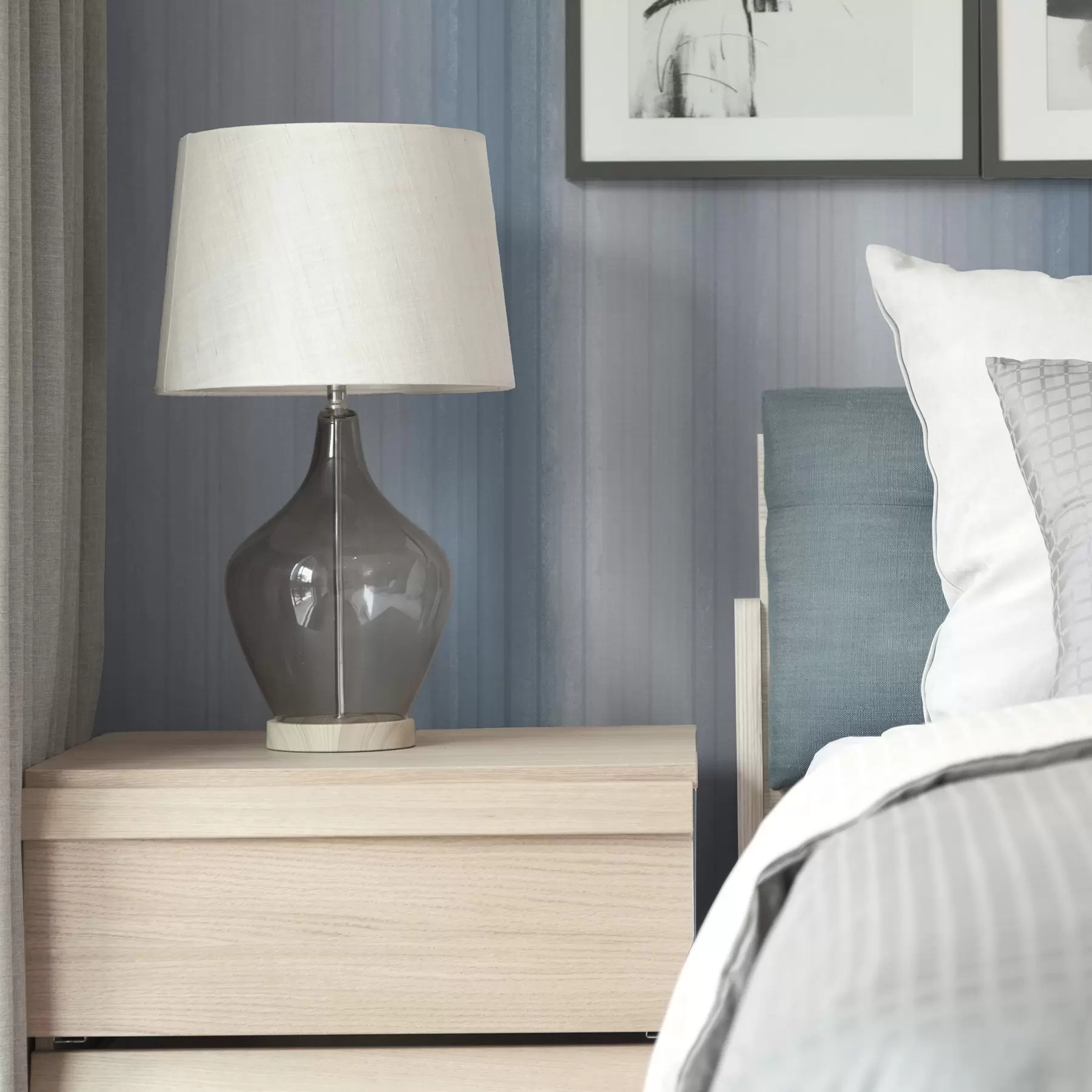 Фототапет Меки синьо-сиви градиентни ивици a00506