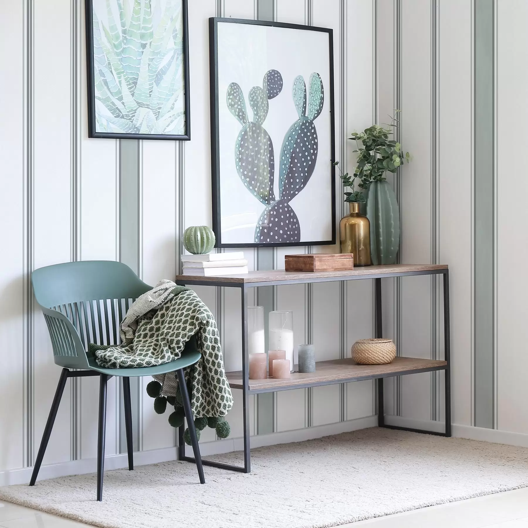 Фототапет Широки ивици в сиво-синя палитра a00516