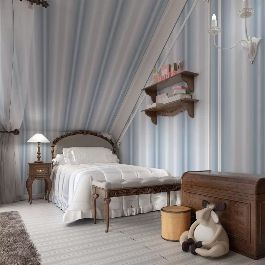 Фототапет Широки ивици в хладни синьо-сиви тонове a00551