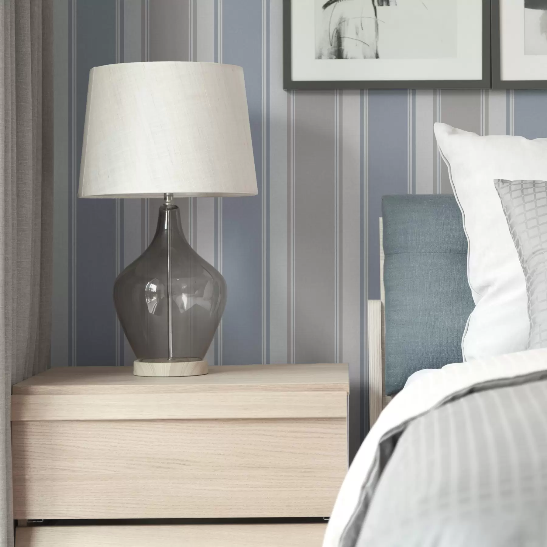 Фототапет Комбинация от сиви и сини широки ивици a00557