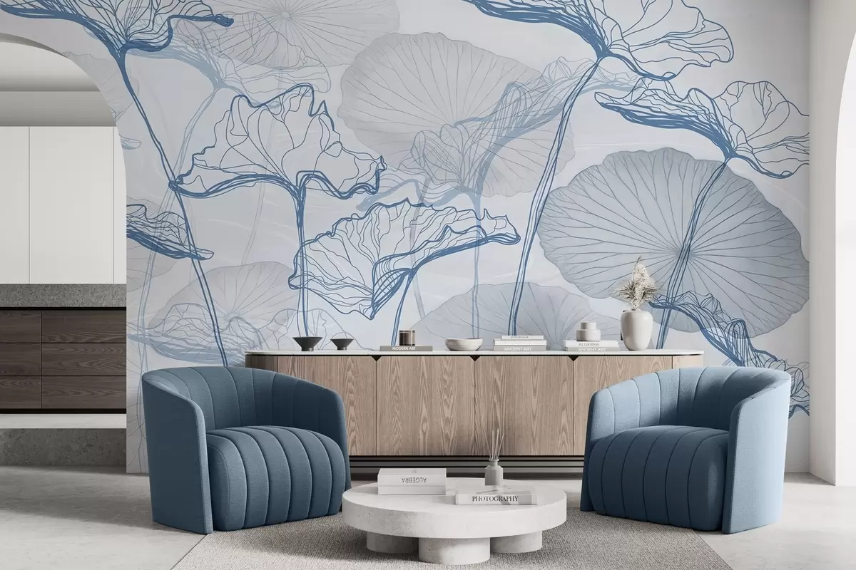 Фототапет Различни листа от лотос w04471v2